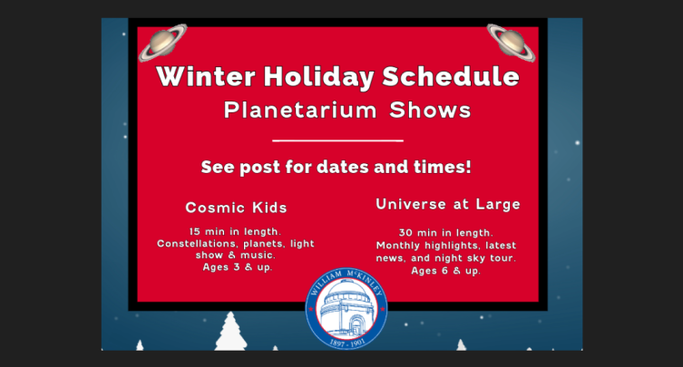 Winter Break Planetarium Shows