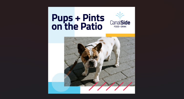Pups + Pints on the Patio at CanalSide Food + Drink