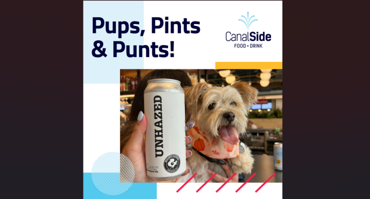 Pups + Pints at CanalSide Food + Drink